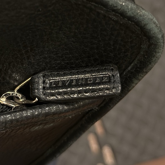 Levenger Black Leather Business Tote Notebook Briefcase Bag Documents Shoulder - Picture 6 of 11